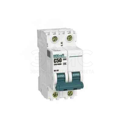 Выключатель автоматический 2П 50А С 4,5кА ВА-101